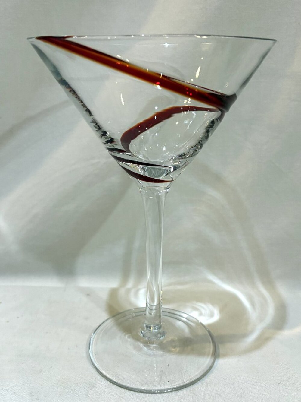 Pier 1 Margarita Glass Red Swirline
